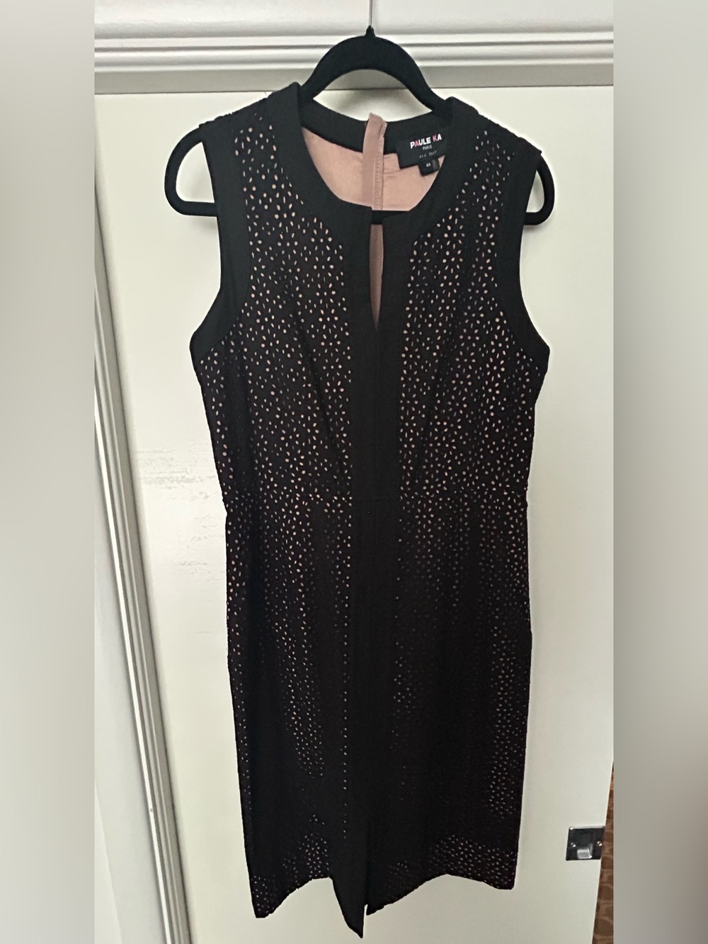 Paule Ka Paris black eyelet with nude lining size 44 dress